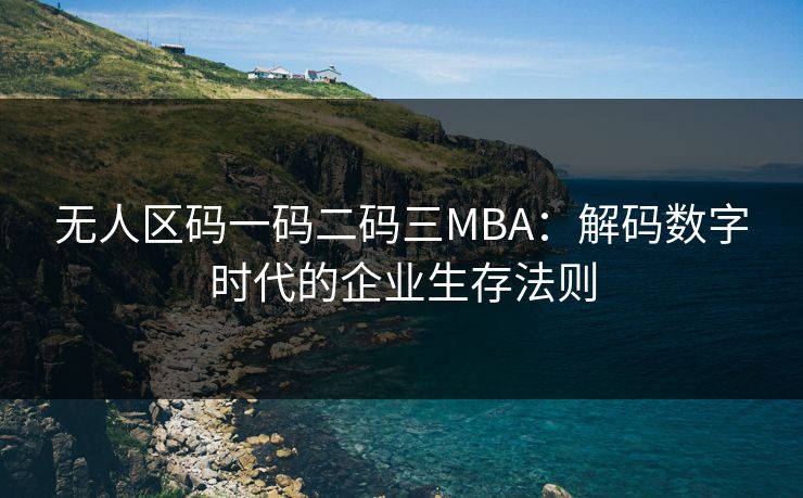 无人区码一码二码三MBA：解码数字时代的企业生存法则